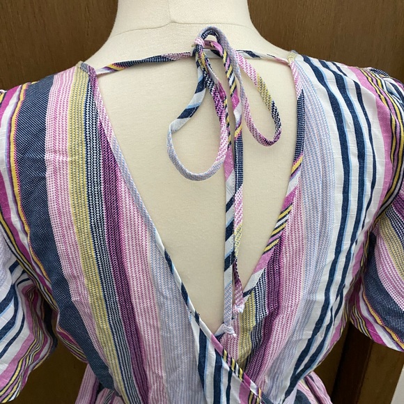 Trixxi striped multicolor romper size medium - Picture 6 of 7